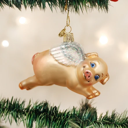 Flying Pig Ornament by Old World Christmas Flying Pig Ornament by Old World Christmas